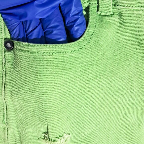 Emperial Green Lime Ripped Skinny Women's Jeans‎ Size 5 Size S. - Picture 14 of 17